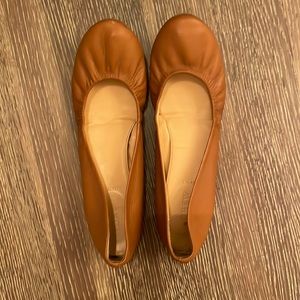 Jcrew brown flats, size 8
